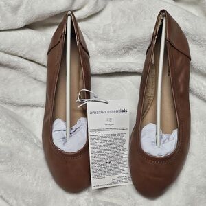 Amazon Essentials Size 8.5 Brown Belice Ballet Flats